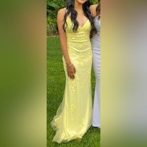 Faviana S10633 Prom Dress Light Yellow